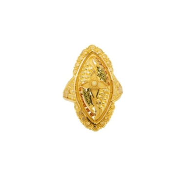 22 k light weight yellow gold ladies ring by 