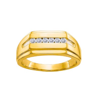 Kelvin series six diamond mens ring