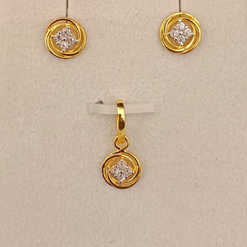 Round Shape Fancy Design Pendant Set by 