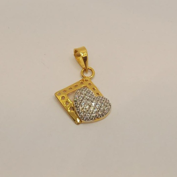 22k gold diamond heart design pendant by 