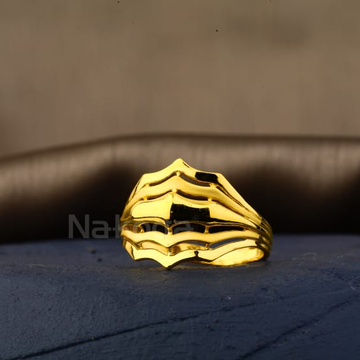 22KT Gold CZ Exclusive Ladies Plain Ring LPR543
