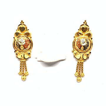 Designer Gold Earrings by Rajasthan Jewellers Private Limited