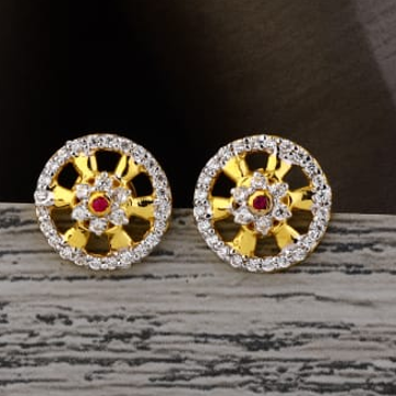 916 Gold CZ Ladies Stylish Tops Earring LTE346