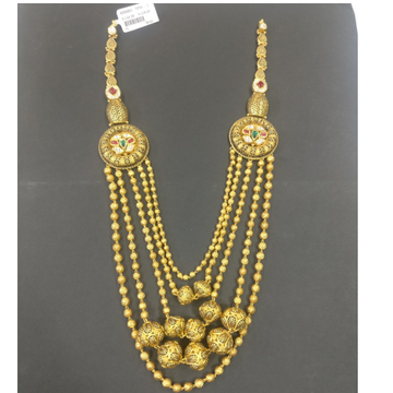 916 Gold Antique Bridal Necklace Set KG-N066 by Kundan
