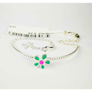 925 Silver Baby Bracelet With Flower Shape