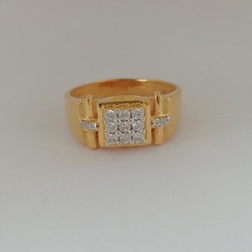 916 gold fancy diamond Gents ring by 