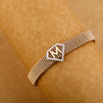 Double Band Round Leather, Brown Diamond, Yellow Gold and Silver Bracelet -  Turgeon Raine