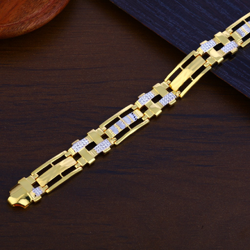 Mens Fancy Gold Bracelet-MPB123