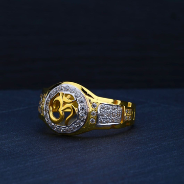 916 Gold Hallmarked Om Ring by R.B. Ornament