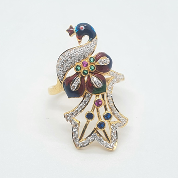 Gold 22.k Peacock Design Ladies Ring by 