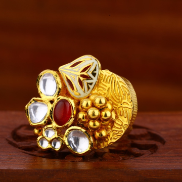 916 Gold CZ Hallmark Antique Ladies Ring LAR93