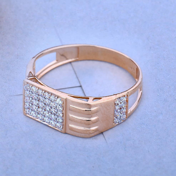 18k(750)Rose Gold Gents Diamond Ring by Sneh Ornaments