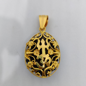 916 Gold Fancy Gent's 2 Mukhi Rudraksh Pendant