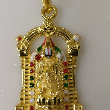 916 gold god balaji pendant with laxmi by 
