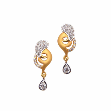 Fancy small hanging earrings 22k gold