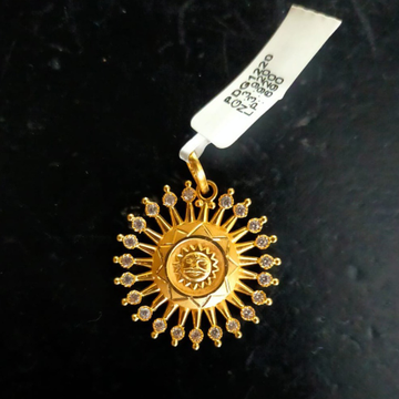 916 Gold Surya Pendant by 