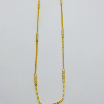 22crt Pipe Gold Chain by Suvidhi Ornaments