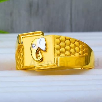 916 Gold ganeshji Gents Ring GG-0006