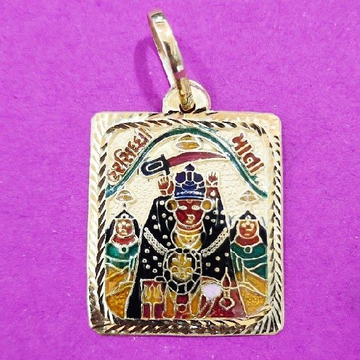 916 gold harsiddhi ma mina pendant by Saurabh Aricutting