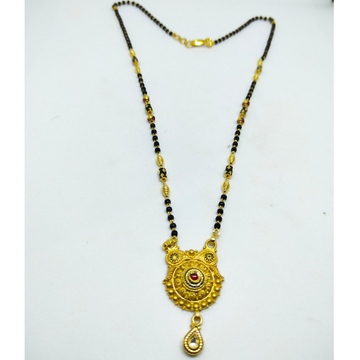 916 Single line mangalsutra with antique pendent by 