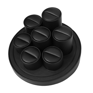 jewellery 7 ring stand black PU by 