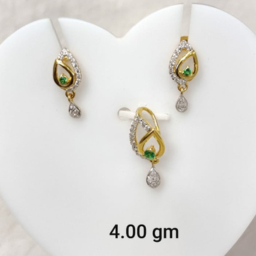 light weight daily wear Cz pendant set by 