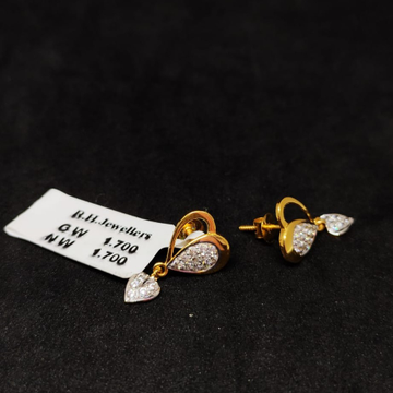 22 carat gold antiq diamonds ladies earrings RH-LE...