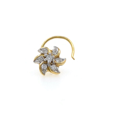 18kt / 750 Yellow Gold Fancy Nose Pin in Diamond 5...