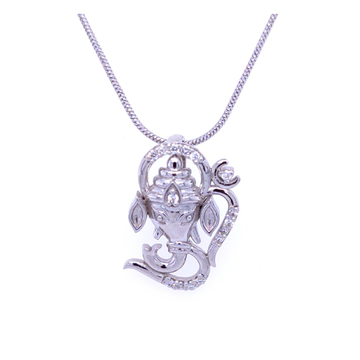 White gold lord ganshe diamond pendant