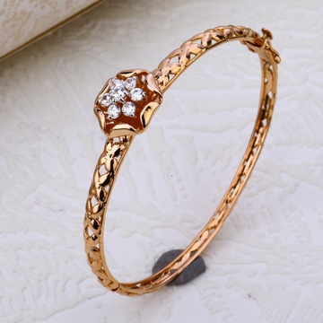 18CT Rose Gold Fancy CZ Women's  Kada RLKB125