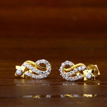 22KT Gold CZ Hallmark Fancy Ladies Tops Earrings L...