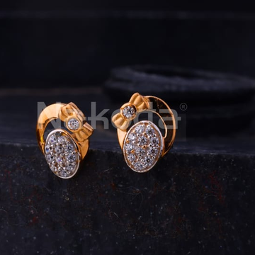 750 Rose Gold Hallmark Delicate Ladies Earrings RE...