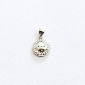 92.5 sterling silver smiley pendant by Veer Jewels