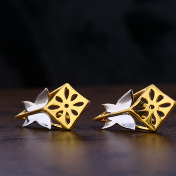 916 Gold CZ Hallmark Fancy Ladies Plain Earring LP...