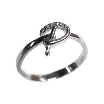 925 Sterling Silver Alphabet (Letter P) Ring MGA -...