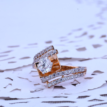 Rose Gold Solitaire Ladies Ring-RLR246
