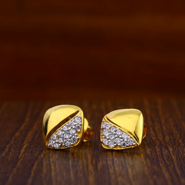 916 Gold CZ Hallmark Fancy Ladies Tops Earrings LT...