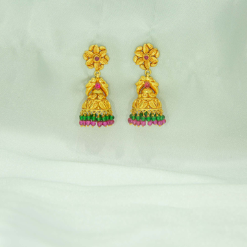 Fascinating gold jhumka earrings