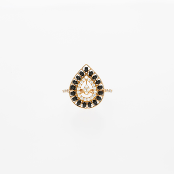 Almond Design 18kt Rose Gold Mangalsutra Ring