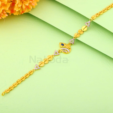 916 Gold CZ Hallmark Ladies Bracelet LB504