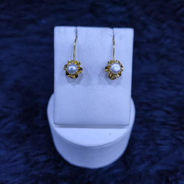 18KT/750 Yellow Gold Fancy Warmi Hanging Earrings...