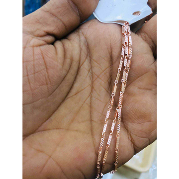 92.5 Sterling Silver Rose Gold Machine Chain Ms-28... by 