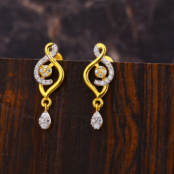 916 Gold Ladies Exclusive Diamond Earring LFE520