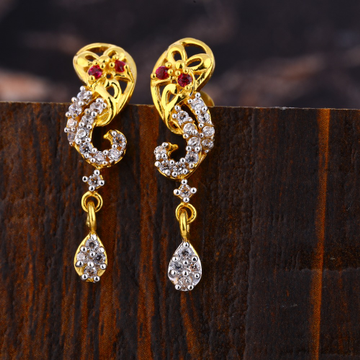 22CT Gold CZ Ladies Delicate Diamond Earring LFE59...