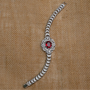 925 Sterling Silver CZ Diamond Ladies Bracelet PJ-...