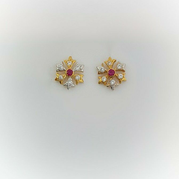 18k Delicate Earrings by Madhav Jewellers (TankaraWala)