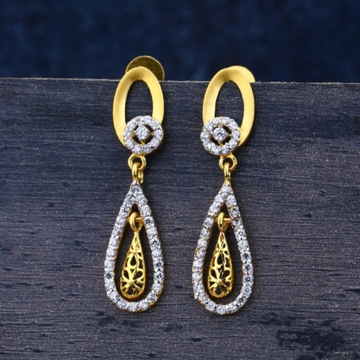 22 carat gold classical zummar earrings RH-LE468