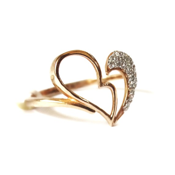 18k rose gold heart shape ring mga - rgr0046