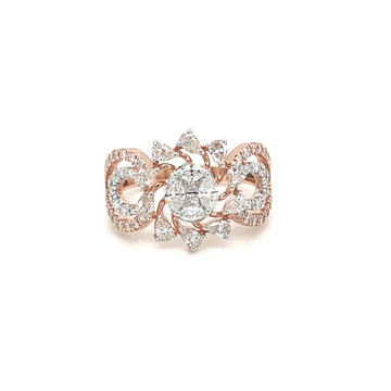Royale Flower Diamond Ring For Occasional Wear