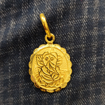 916 Gold Ganapati Nakashi Pendant